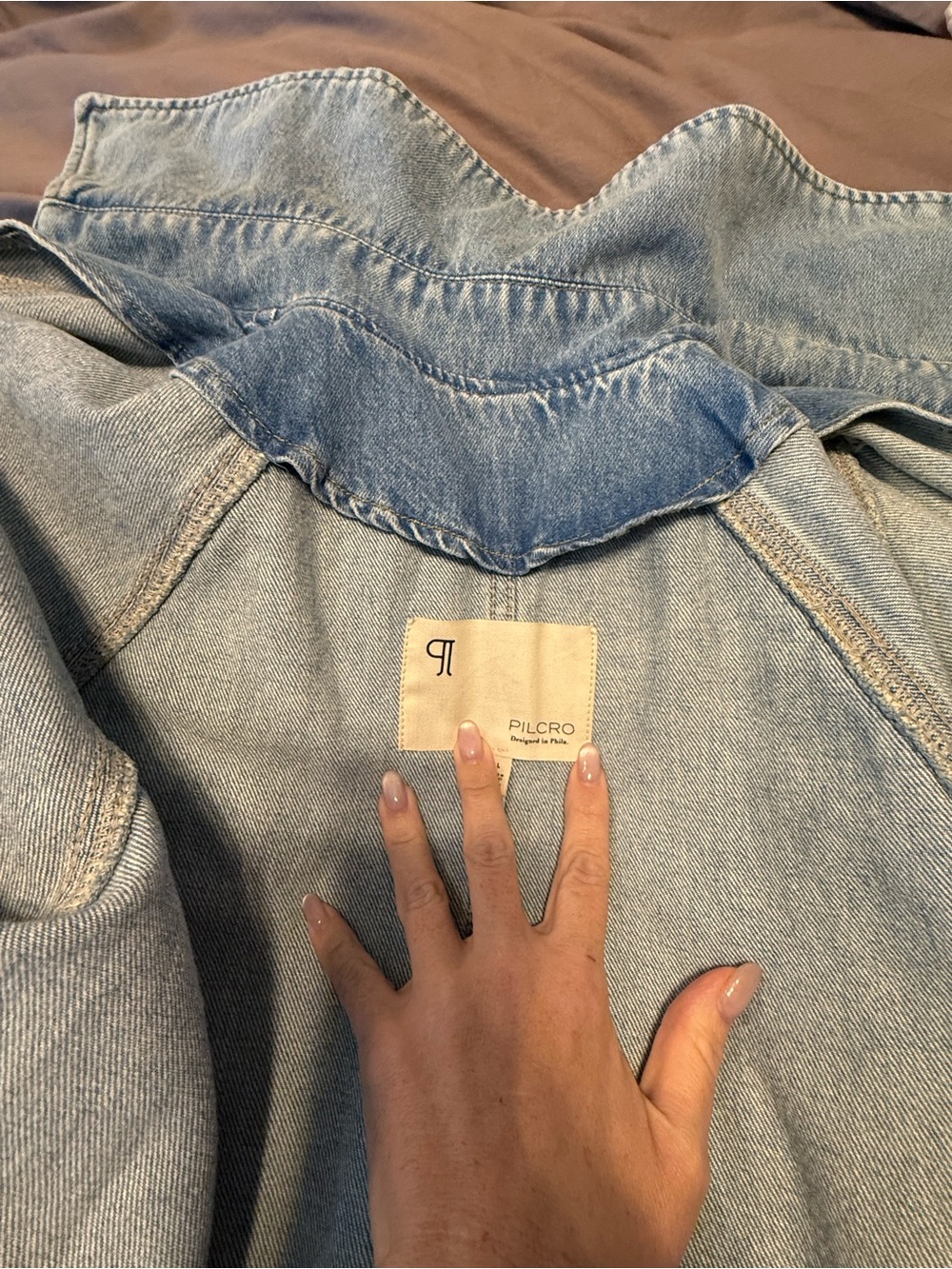 EUC Pilcro Denim Trench Coat with Belt - Picture 5 of 5